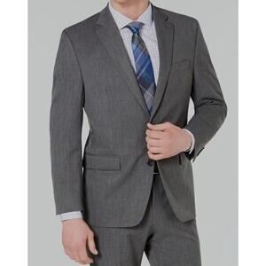 NWT Chaps Gray Wool Sport Coat Blazer‎ Suit Jacket Mens Size 38R (N)